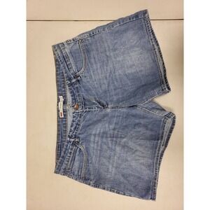 Levis Womens Midi Shorts Size 17 Blue Denim Jeans Ladies Casual Summer Bottoms